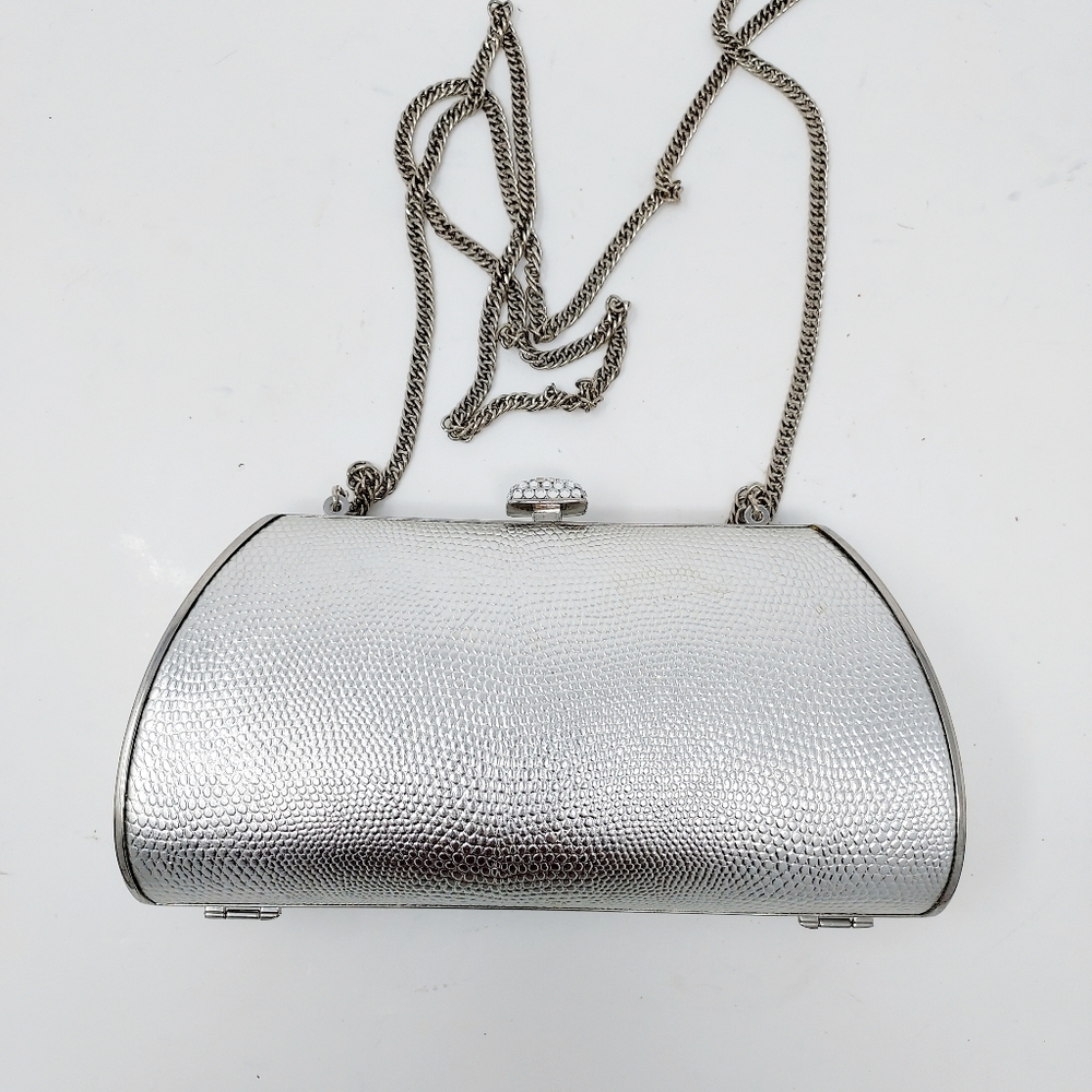 🔴3/$20 Silver Hard Case Cocktail Purse - Picture 5 of 12